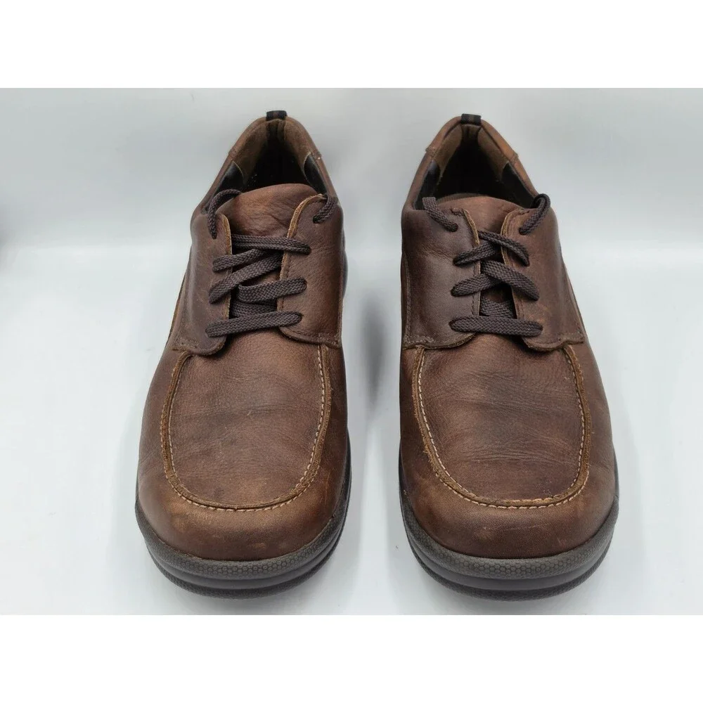 SAS Move On Shoes Walking Comfort Orthopedic Lace Up Brown Leather Men's Sz 12 M
